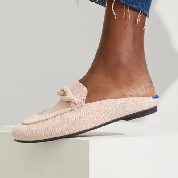 Rothy's The Loafer Mule Slip on Shoe Natural Blush Pink Women's Size 8.5 - Picture 3 of 10